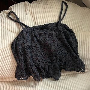 American Eagle Outfitters Navy Floral Lace Camisole